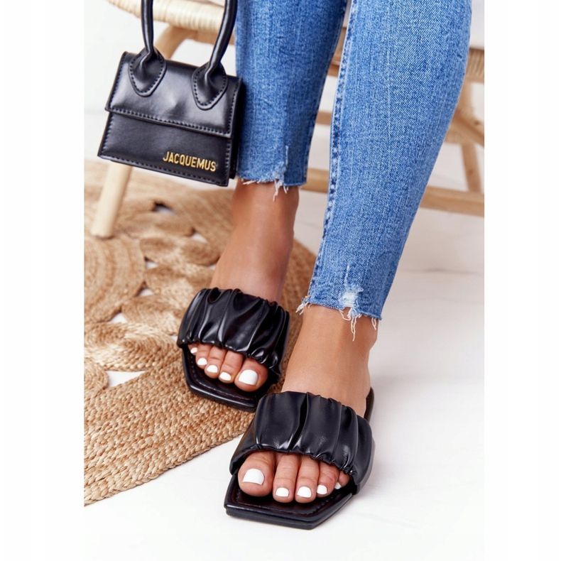 PS1 Pantoufles noires classiques pour femmes le noir 2