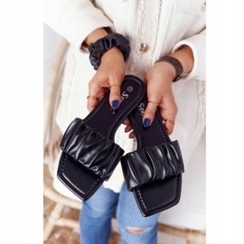 PS1 Pantoufles noires classiques pour femmes 1