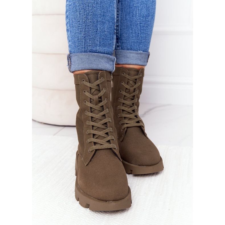 Bottes de travail Haley vertes pour femmes 1