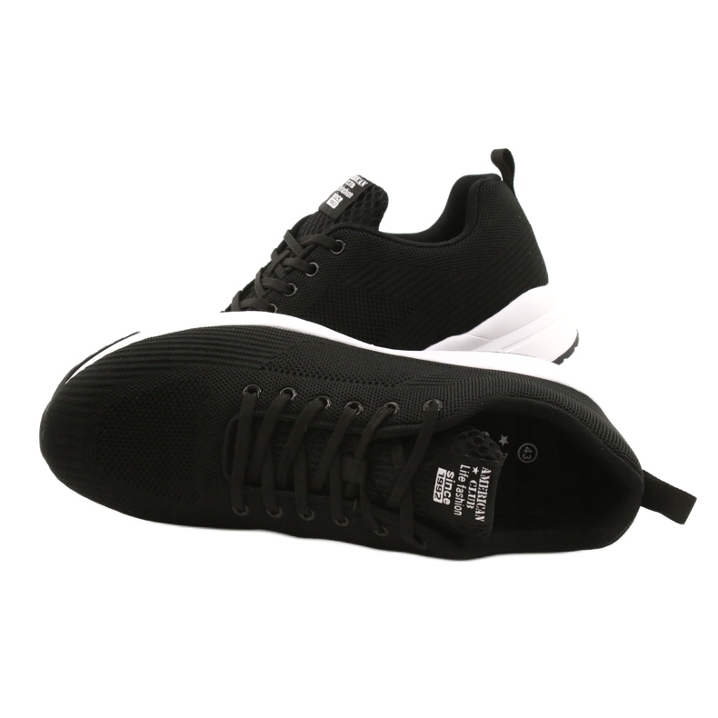 American Club Chaussures de sport pour hommes noires RD01 / 21 le noir 4