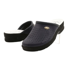 Chaussons Cuir Comfooty Alessia Bleu Marine 2