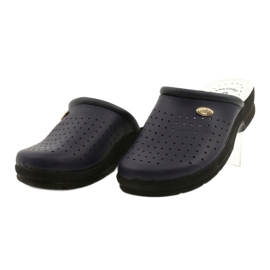Chaussons Cuir Comfooty Alessia Bleu Marine 1