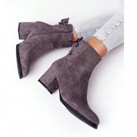 Bottines chaudes femme sur talon Gris Kayla 1