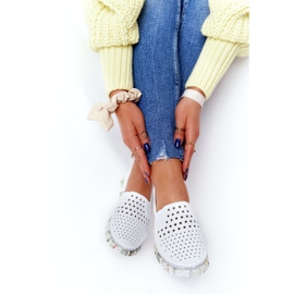 Chaussures Cuir Ajouré Maciejka Blanc 03512B-11 blanche multicolore 1