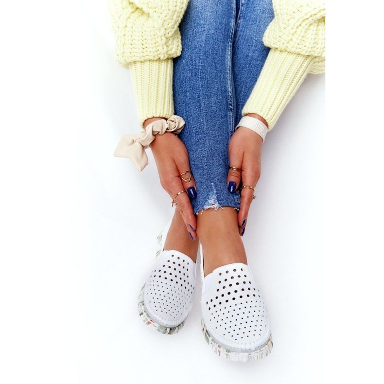 Chaussures Cuir Ajouré Maciejka Blanc 03512B-11 multicolore 1