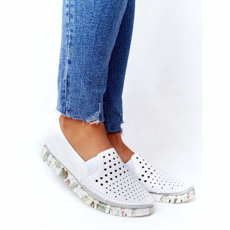 Chaussures Cuir Ajouré Maciejka Blanc 03512B-11 blanche multicolore 2