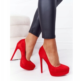 PS1 Escarpins classiques en daim rouge Margharita 4