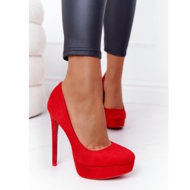 PS1 Escarpins classiques en daim rouge Margharita 2