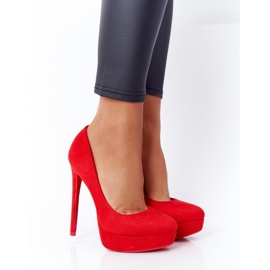 PS1 Escarpins classiques en daim rouge Margharita 5