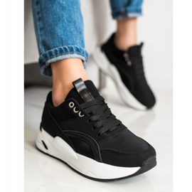 SHELOVET Baskets classiques sur la plate-forme le noir 2