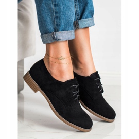 Seastar Chaussures à lacets en daim noir 1