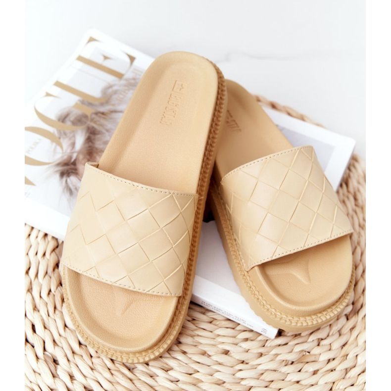 Chaussons pour femmes On the Big Star HH274689 Plateforme jaune 1