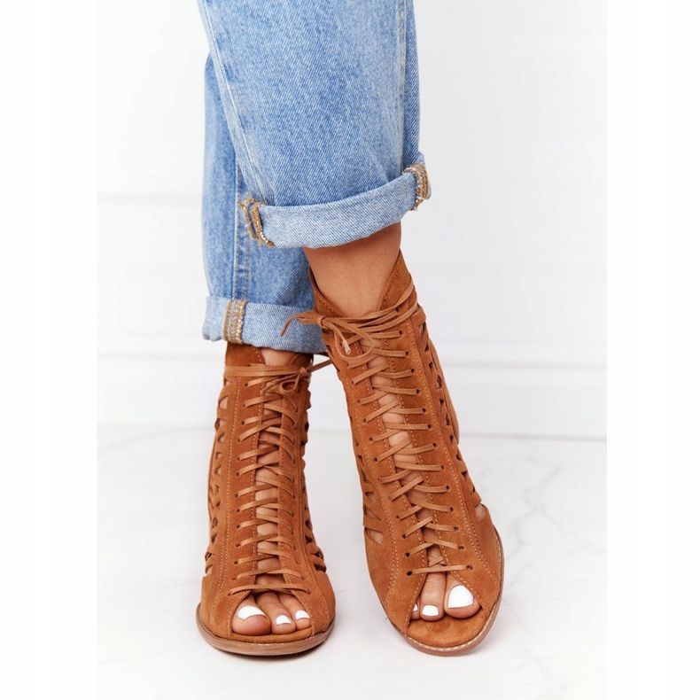 Boots Daim Ajourées Maciejka Rouge 04040-29 brun 1