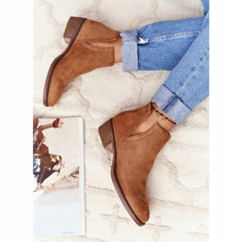 PS1 Boots ajourées à découpes, Camel Clever brun 4