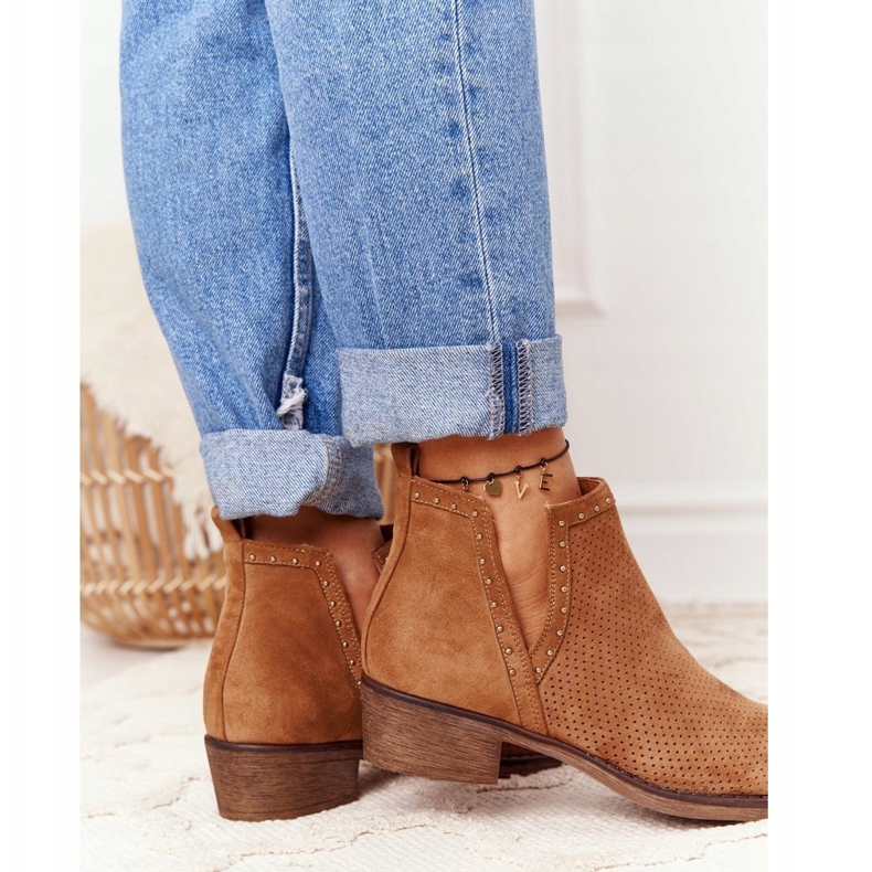 PS1 Boots ajourées à découpes, Camel Clever brun 2