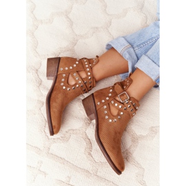 PS1 Boots ajourées à jets Camel Dakota brun 5