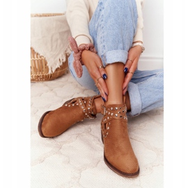 PS1 Boots ajourées à jets Camel Dakota brun 4