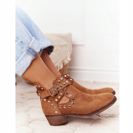 PS1 Boots ajourées à jets Camel Dakota brun 3