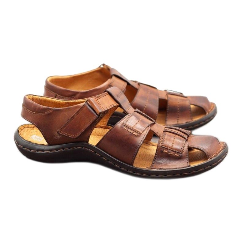 ABIS Sandales cuir homme 4557 marron brun 1 ABIS Sandales cuir homme 4557 marron brun 1