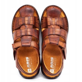 ABIS Sandales cuir homme 4557 marron brun 4 ABIS Sandales cuir homme 4557 marron brun 4