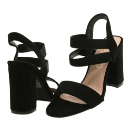 Evento Sandales confortables en daim sur une barre 21SD35-3540 Noir le noir 2