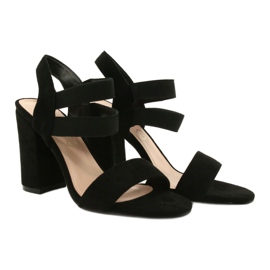 Evento Sandales confortables en daim sur une barre 21SD35-3540 Noir le noir 3