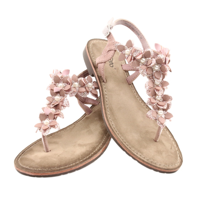 Evento Sandales pour femmes avec une perle 20SD35-1811 rose 2