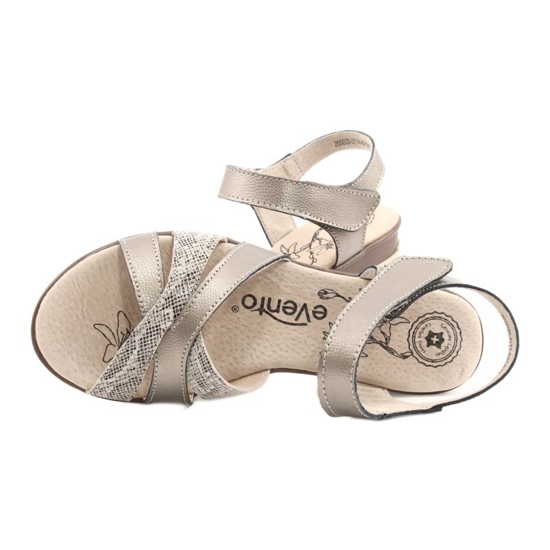 Evento Sandales en cuir confortables 20SD20-2174 Bronze beige brun multicolore 4