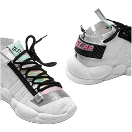 Baskets chaussettes blanches Ava multicolore 3