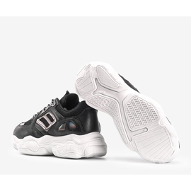 Baskets noires à semelles épaisses Annette le noir 2 Baskets noires à semelles épaisses Annette le noir 2