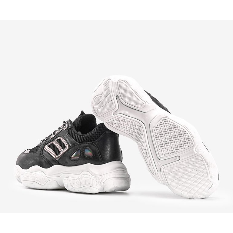 Baskets noires à semelles épaisses Annette le noir 2 Baskets noires à semelles épaisses Annette le noir 2