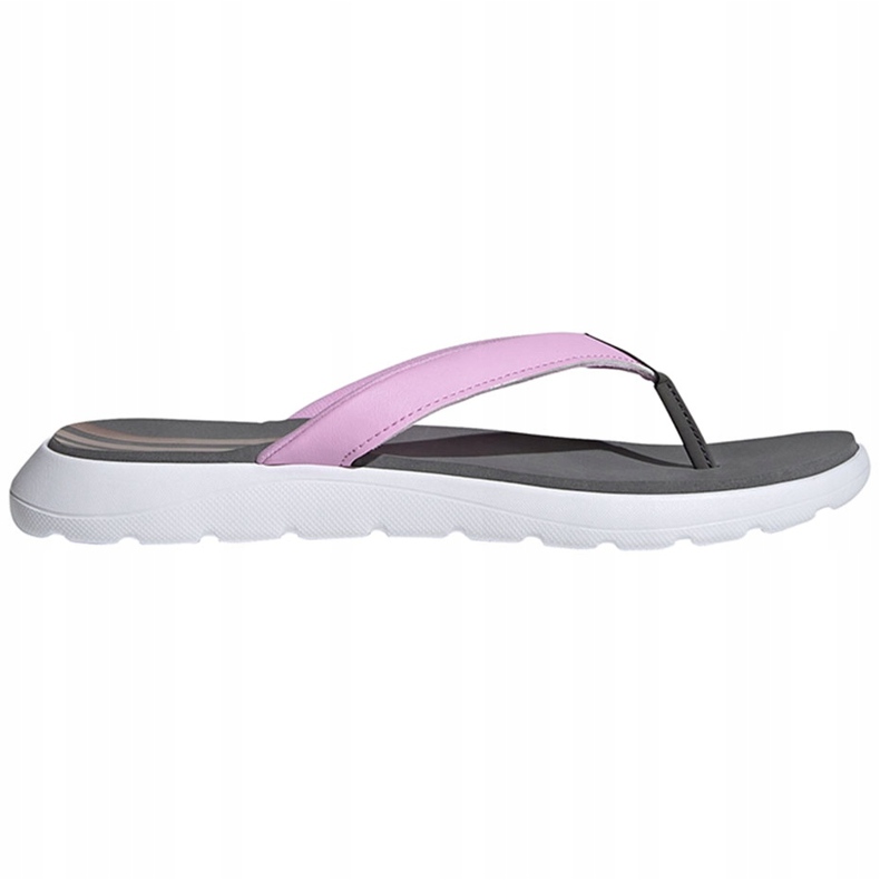 Chaussons Adidas Femme Comfort Flip Flop gris-rose FY8658 1
