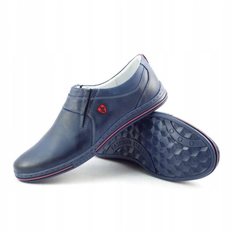 Polbut Richelieu Homme Cuir 362 Bleu Marine 3