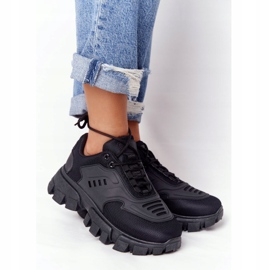 Baskets Noires Pour Femmes Sur Grande Semelle Noir New York 2