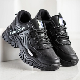 SHELOVET Baskets mode printemps noir 2