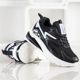 SHELOVET Baskets mode confortables le noir 2