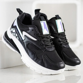 SHELOVET Baskets mode confortables le noir 3