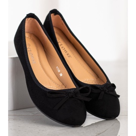 Clowse Ballerine Classique en Daim le noir 3
