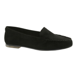 Sergio Leone Mocassins femme en daim noir MK722 le noir 1