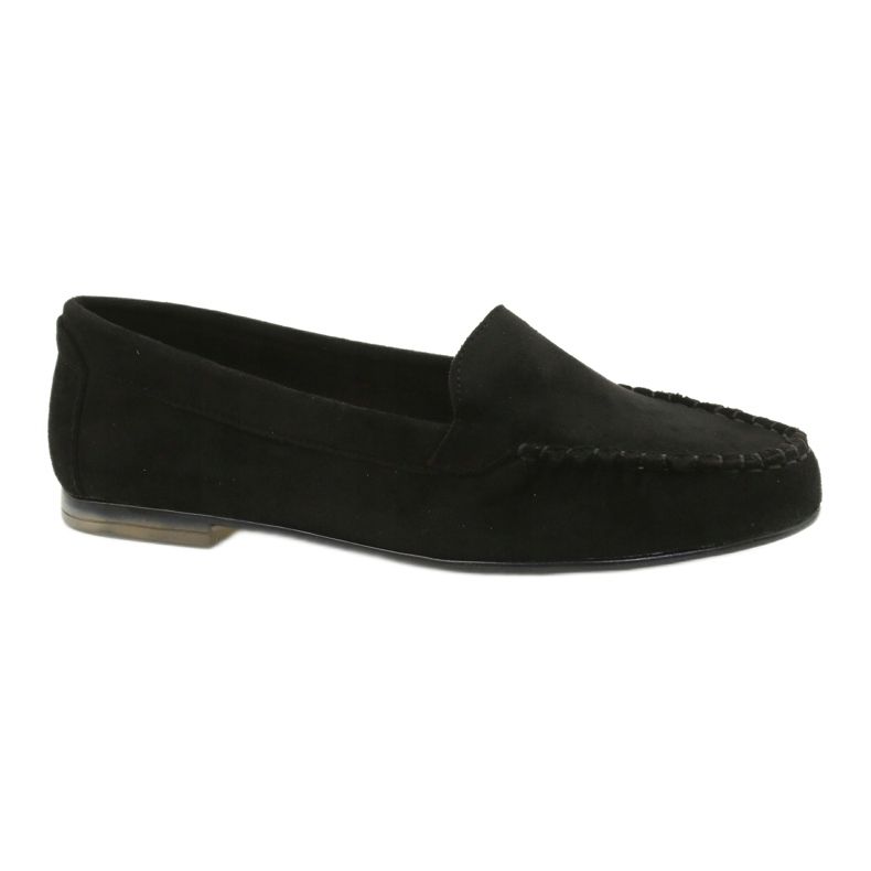 Sergio Leone Mocassins femme en daim noir MK722 1