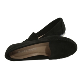 Sergio Leone Mocassins femme en daim noir MK722 le noir 5