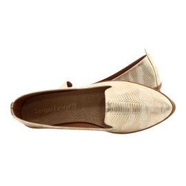 Sergio Leone ballerine lords beige/or MK700 5