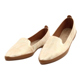 Sergio Leone ballerine lords beige/or MK700 2