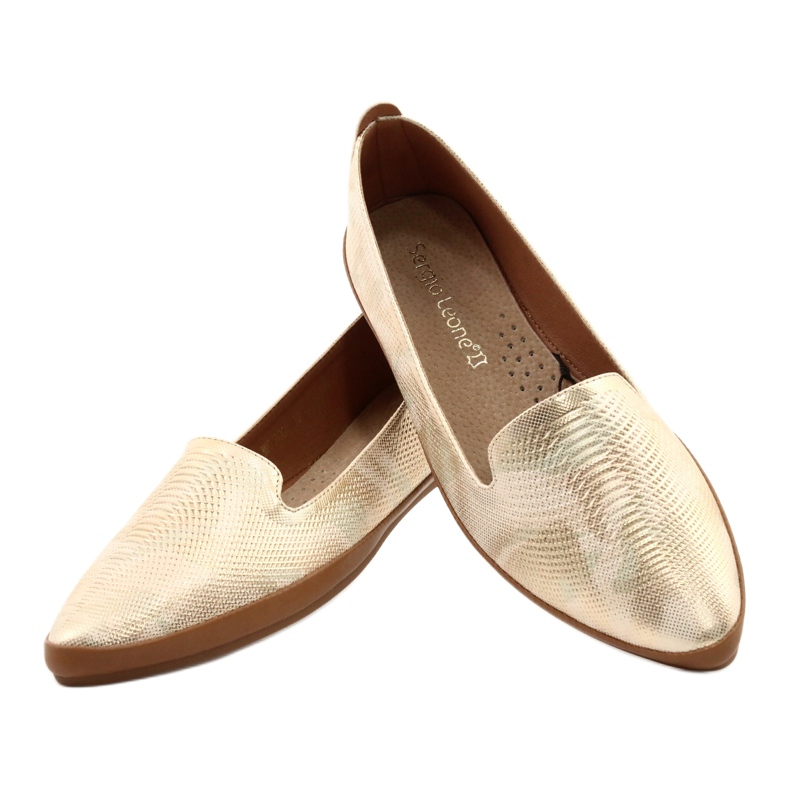 Sergio Leone ballerine lords beige/or MK700 4