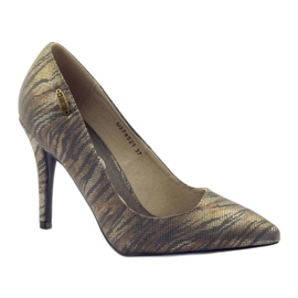 Escarpins femme Big Star 27452 gris / or cuivre d'or 1