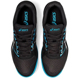 Chaussures de volley-ball Asics Upcourt 4 noir et bleu pour hommes 1071A053 020 1
