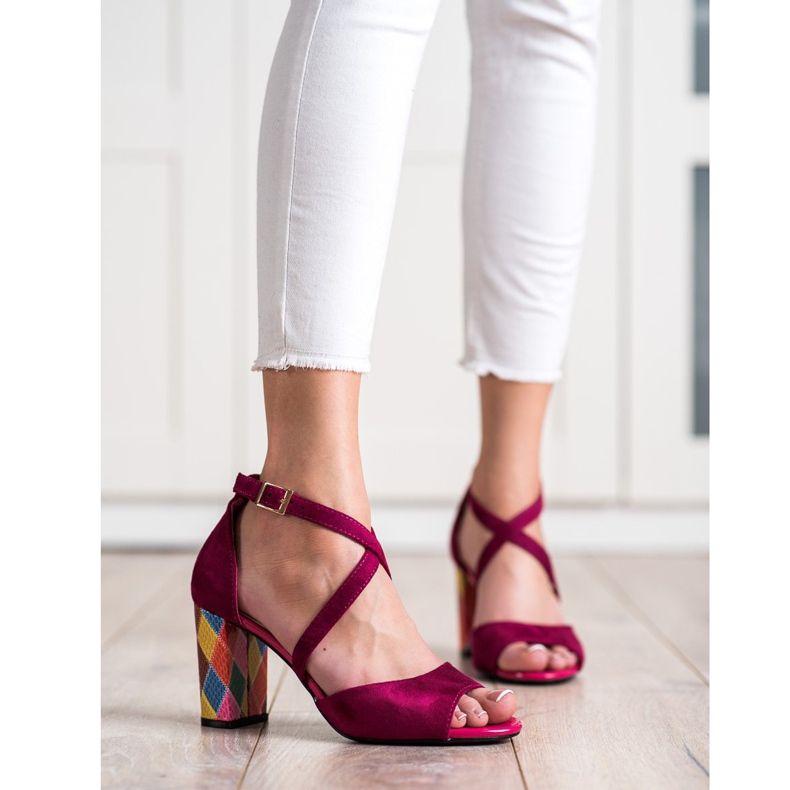 Escarpins à la mode Sergio Leone rose 1