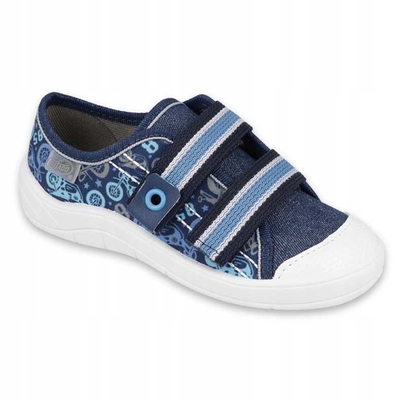 Chaussures enfant Befado 672X073 bleu marine bleu gris 1