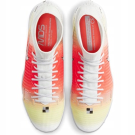 Nike Mercurial Superfly 8 Academy Mds Tf CV0952 118 chaussures de football rouge, blanc, jaune orange 1