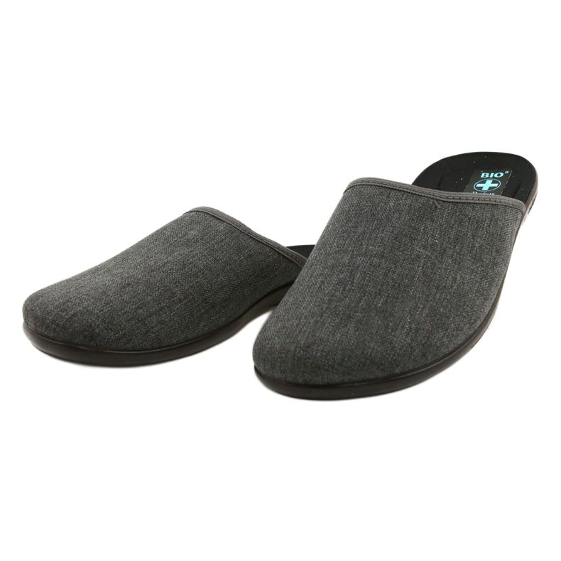 Chaussons gris pour hommes Adanex 24623 1